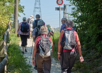 Gruppo di persone che camminano